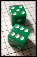 Dice : Dice - 6D - SKA Green with White Pips - SK Collection buy Nov 2010